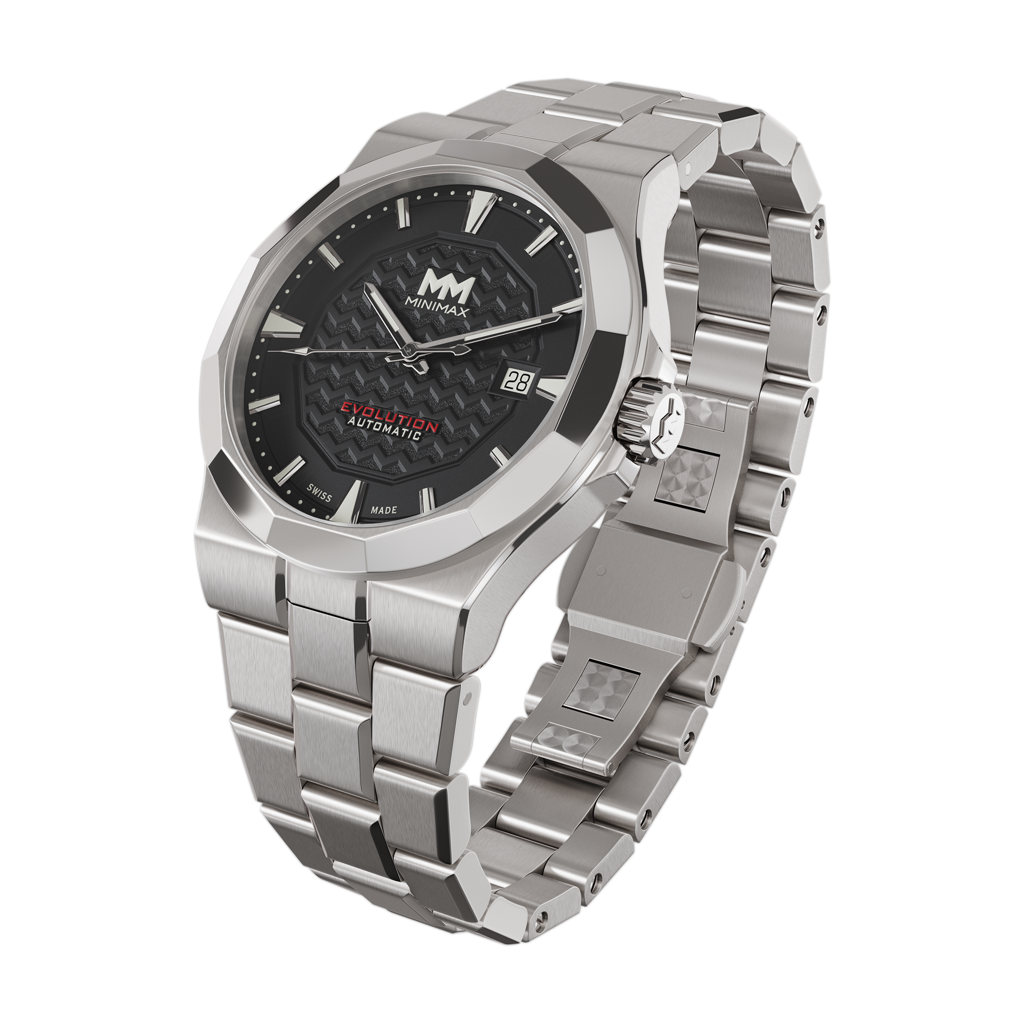 Minimax SS - Black / SS Bracelet