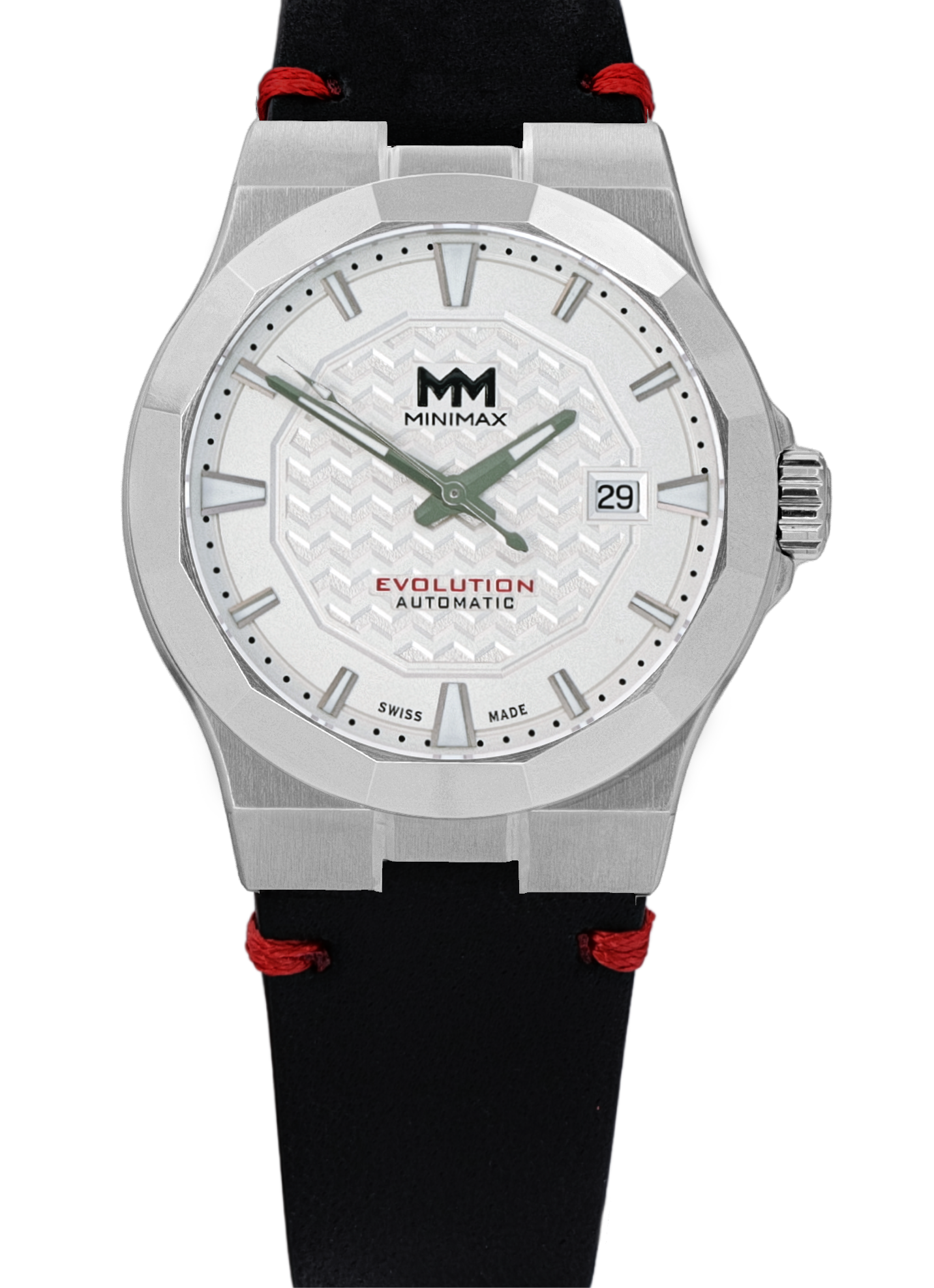 Black leather Red stitching