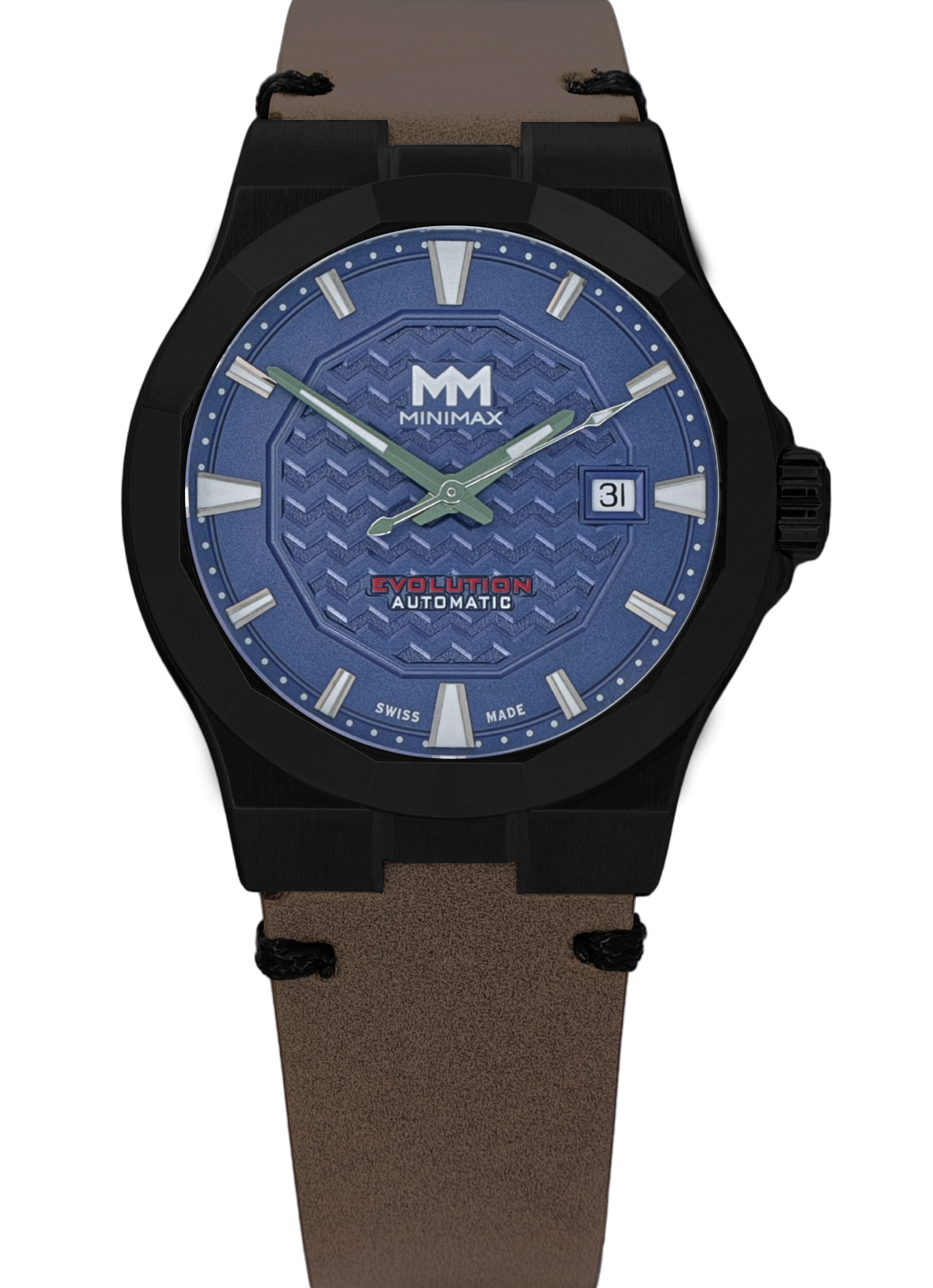 Brown leather Black stitching