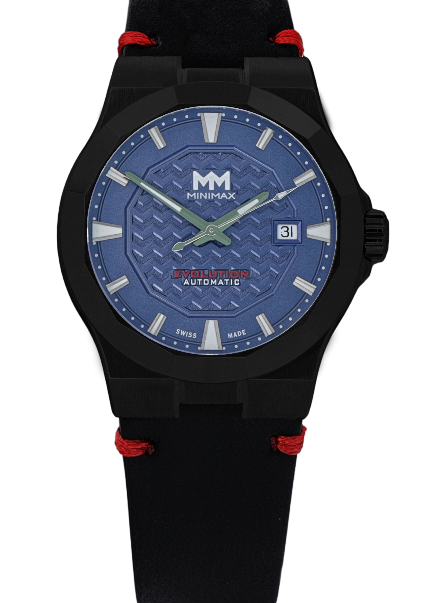 Black leather Red stitching