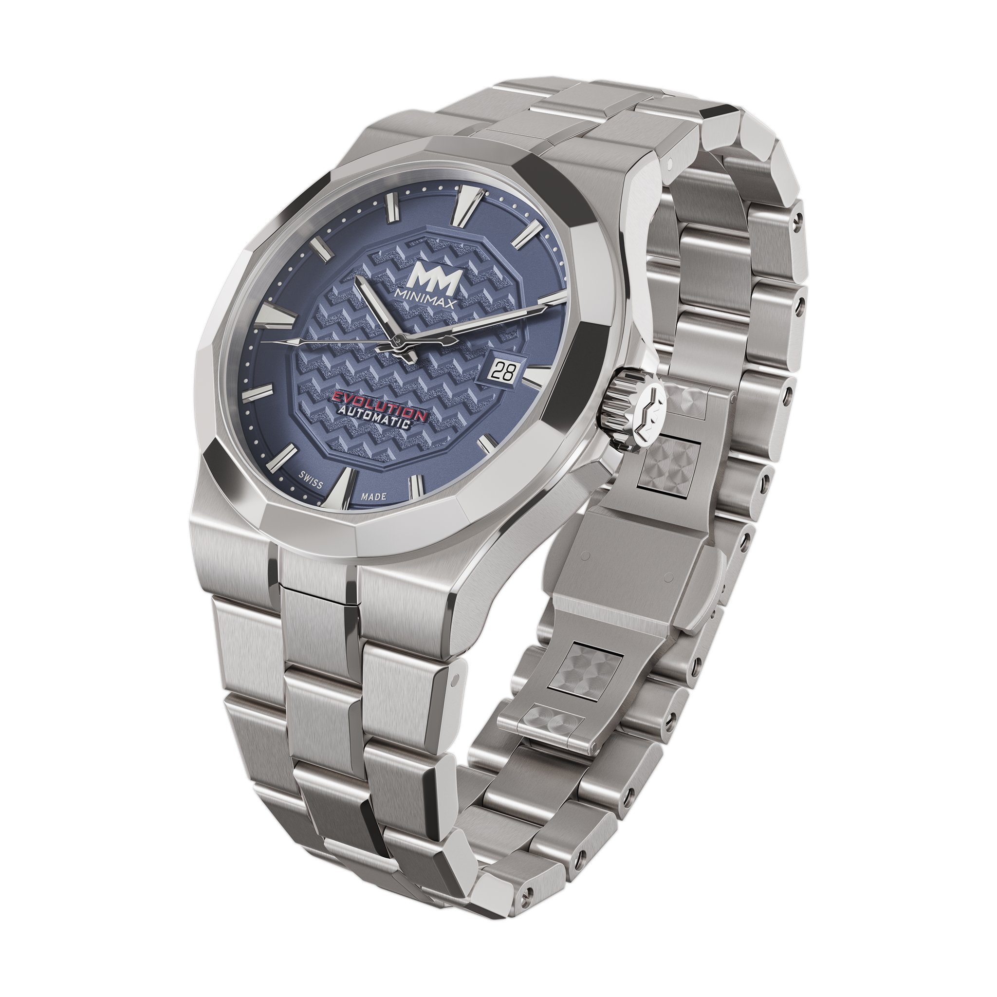 Minimax SS - Blue / SS Bracelet