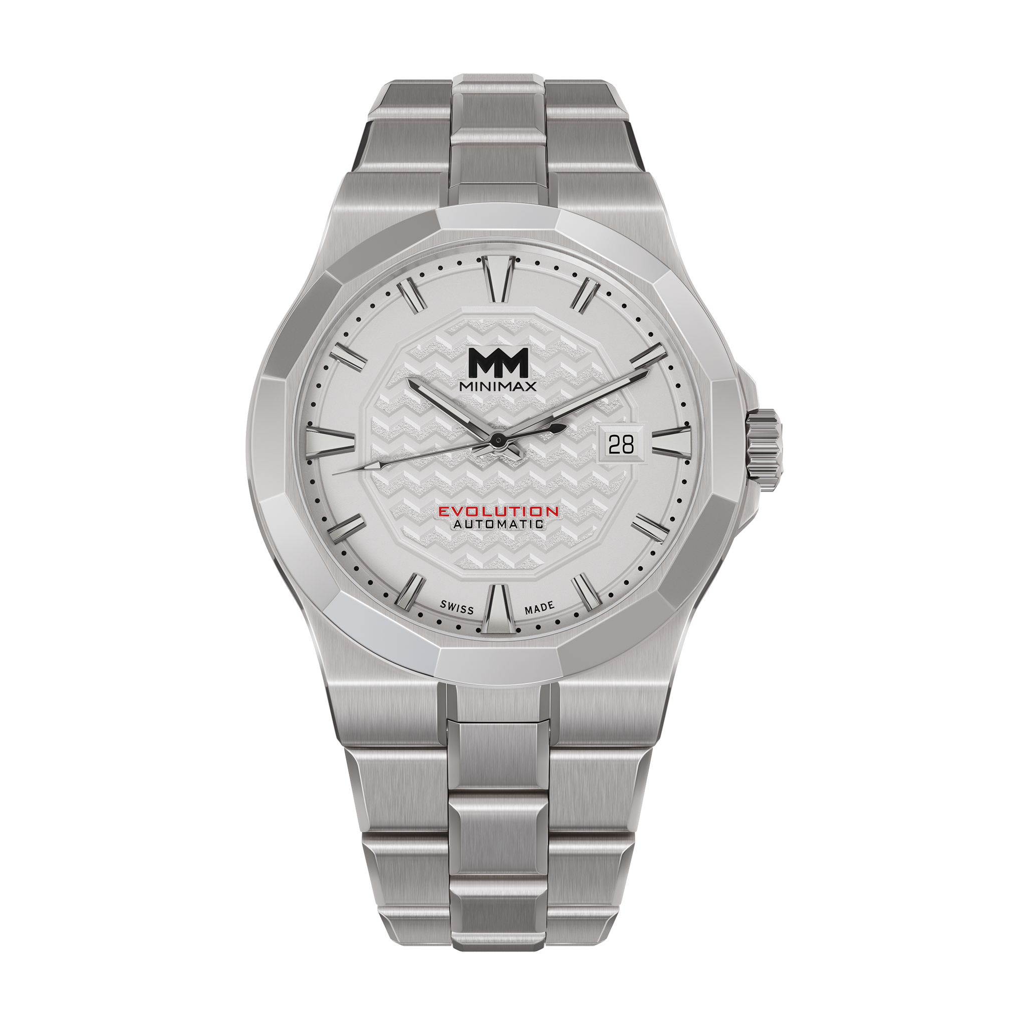 Minimax SS - White / SS Bracelet